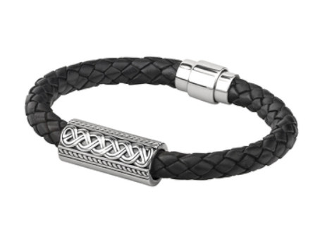 Silver and Bronze Celtic Square Heavy Dragon Weave Bracelet-Keith Jack |  Keith Jack