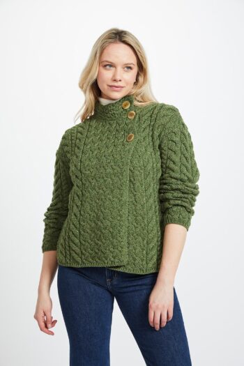 Asymmetrical Multi Cable 3 Button Cardigan - Image 3